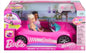 Hot Wheels Remote Control Barbie Convertible Car with 2 Dolls, Pink RC Vehicle, Kids Toy