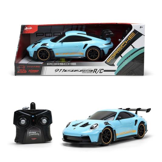 Jada Toys Porsche 911 (992) GT3 RS – 1:16 RC – USB Rechargeable with Turbo Function, Radio Control Cars(Blue)