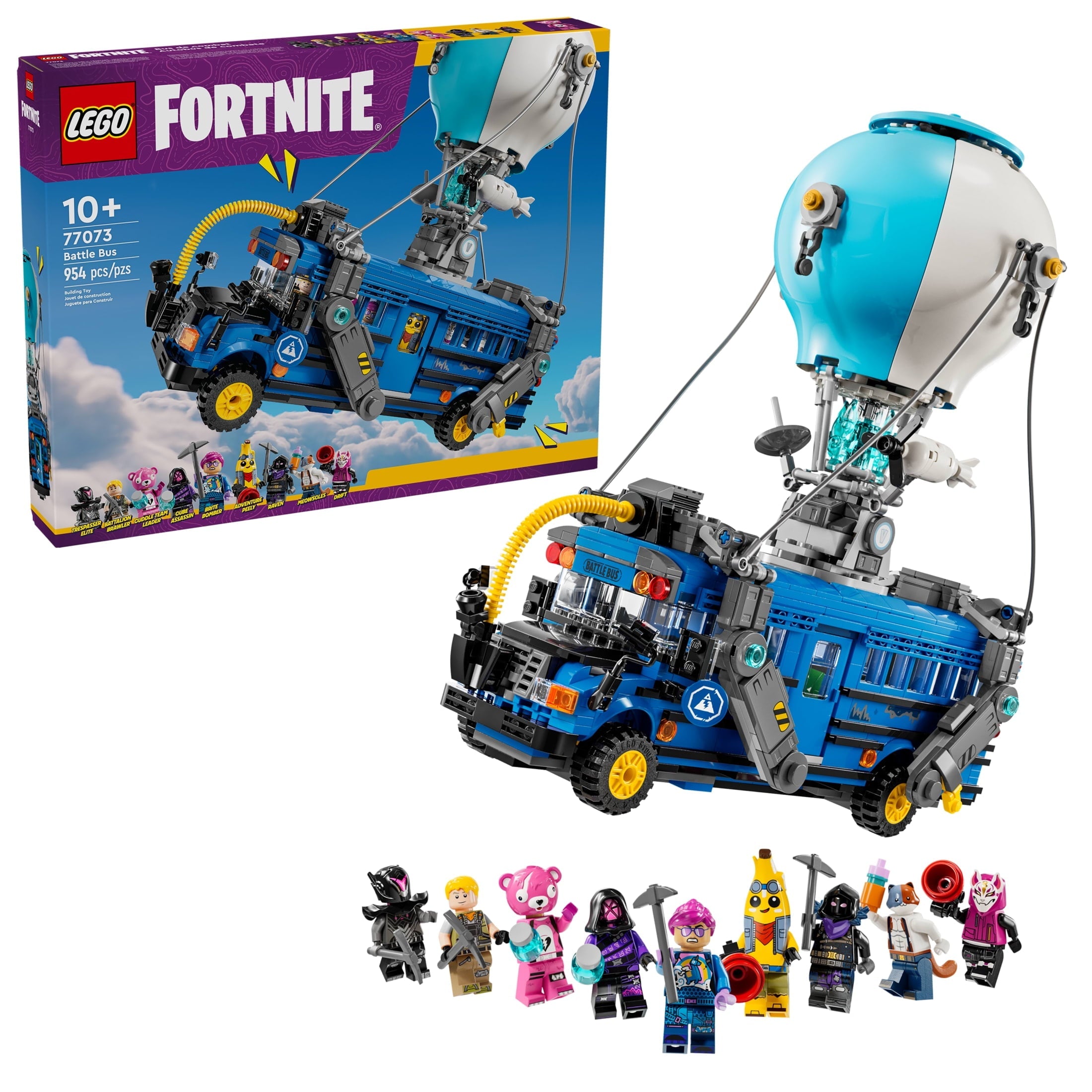 LEGO Fortnite Battle Bus Building Toy - Collectible Fortnite Toy for Kids, Boys & Girls, Ages 10+ - Pretend Play Set with 9 Minifigures from Video Game - Gift for Christmas - 77073