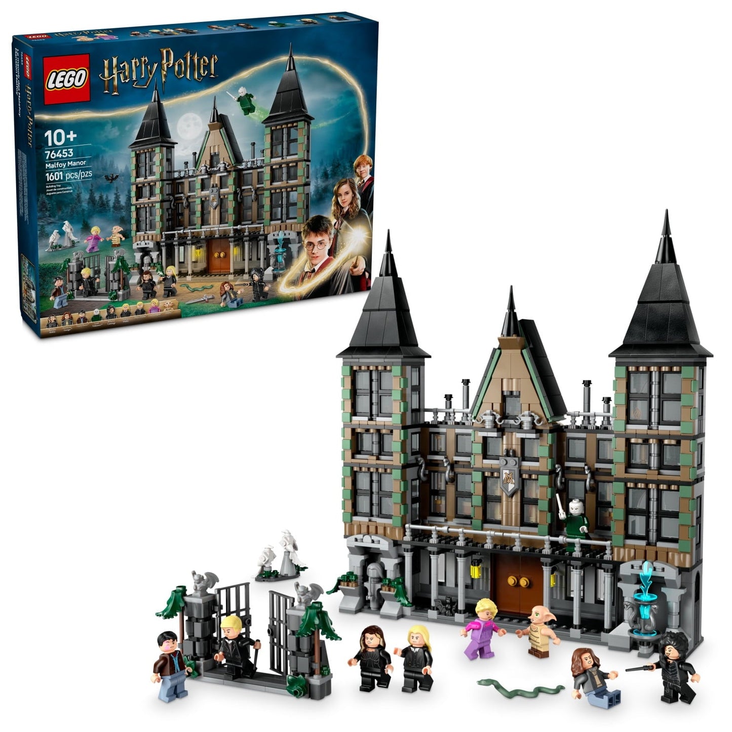 LEGO Harry Potter Malfoy Manor Building Toy - Harry Potter Toy for Boys & Girls, Ages 10+ - Collectible Kids Toy for Fans - Includes 9 Minifigures - 76453