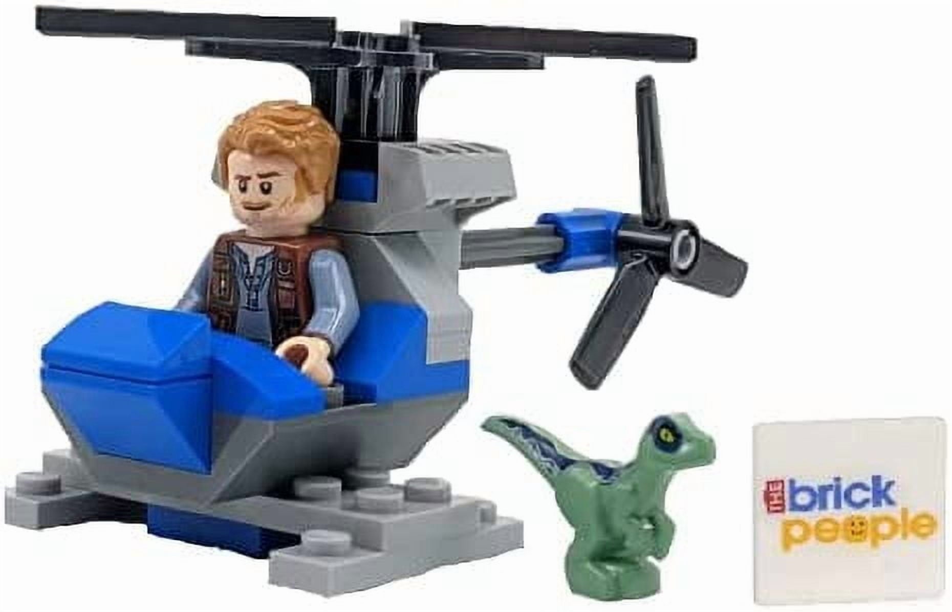 LEGO Jurassic World: Owen with Helicopter and Baby Raptor Blue
