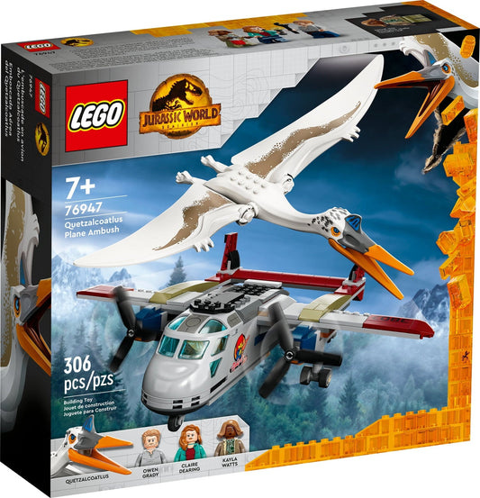 LEGO Jurassic World Quetzalcoatlus Plane Ambush Set 76947, with Dinosaur Toy Figure and Airplane Model, 2022 Movie Inspired