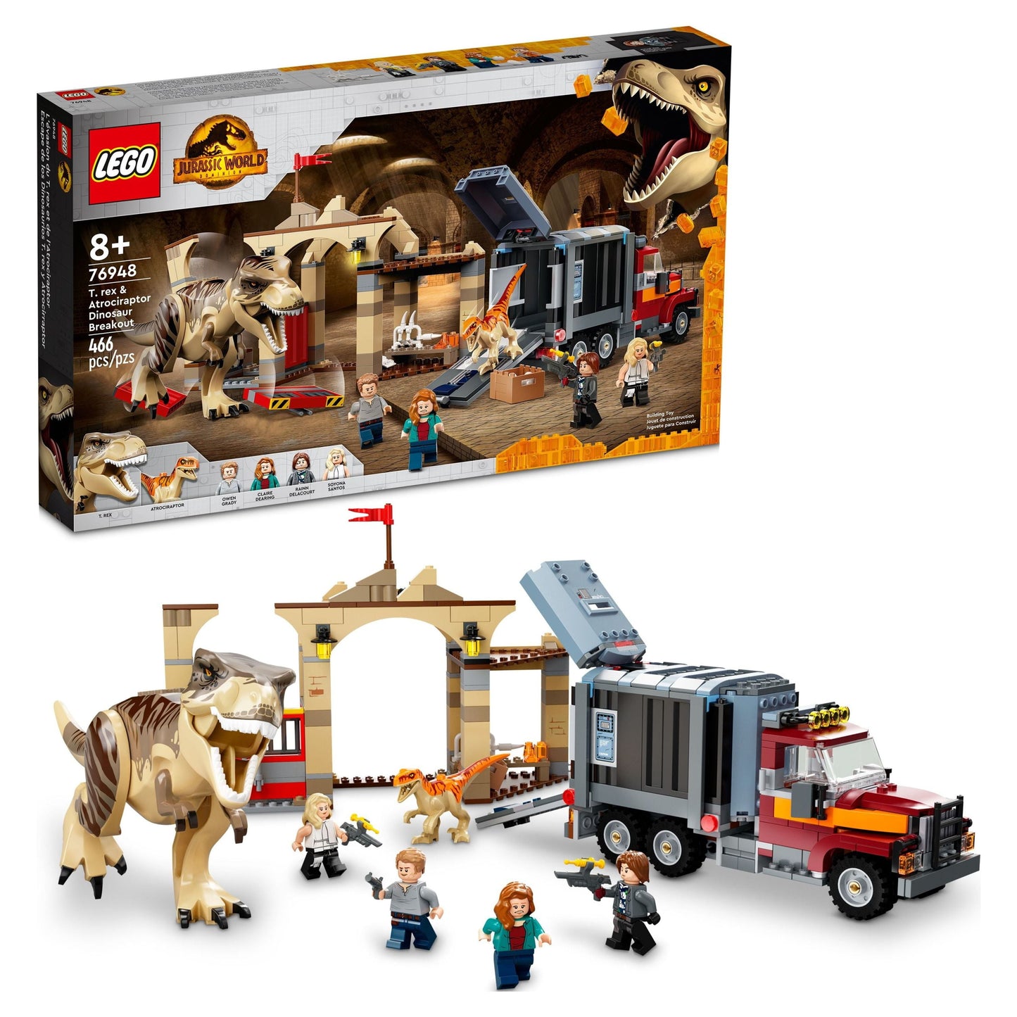 LEGO Jurassic World - T. Rex \u0026 Atrociraptor Dinosaur Breakout