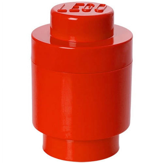 LEGO Round Storage Brick Toy Box, Bright Red
