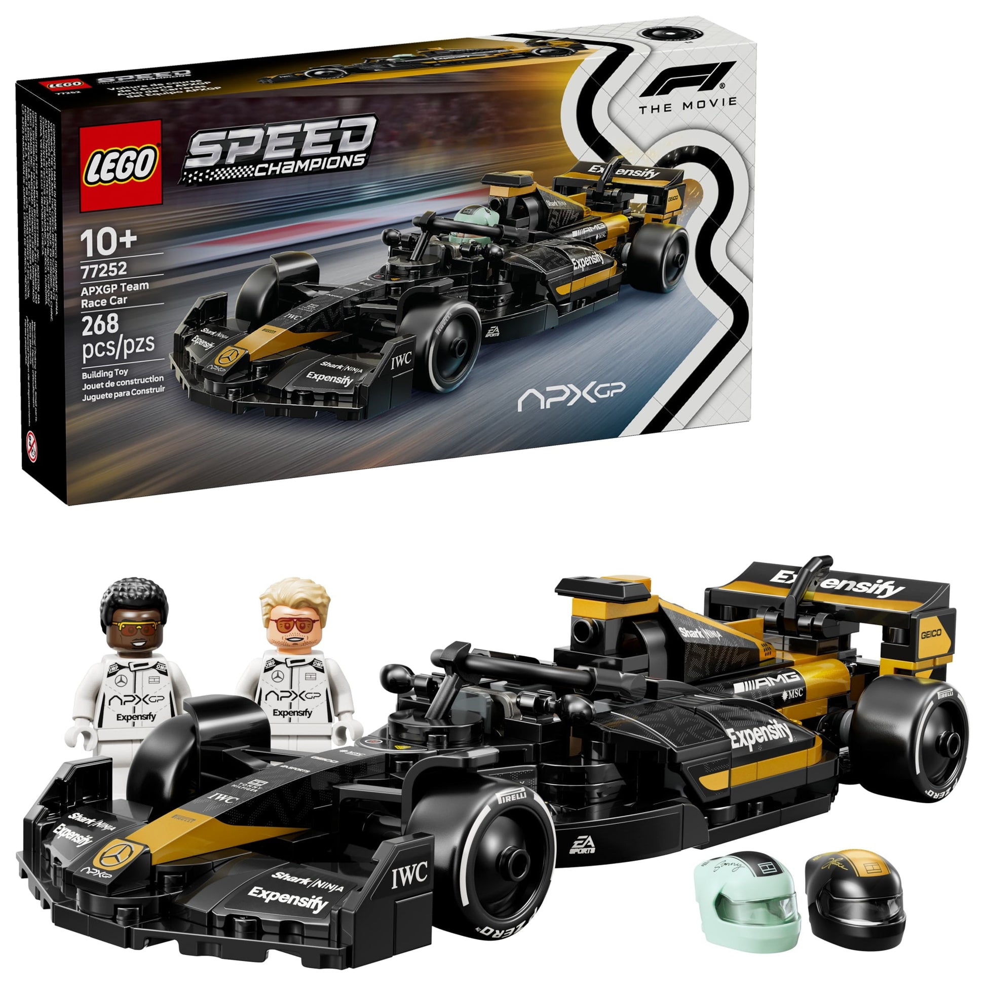 LEGO Speed Champions APXGP Team Race Car from F1 The Movie - Building Toy for Boys, Girls, & Kids, Ages 10+ - Pretend Play Racing Vehicle with 2 Minifigures - Gift Idea for Birthdays - 77252