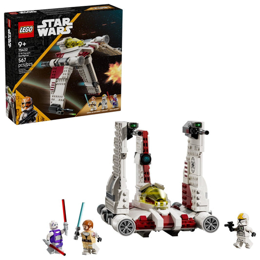 LEGO Star Wars: The Clone Wars V-19 Torrent Starfighter Building Toy - Pretend Play Set for Boys & Girls, Ages 9+ - Starship Model Kit W/ 3 Minifigures - Gift Idea for Birthdays - 75432
