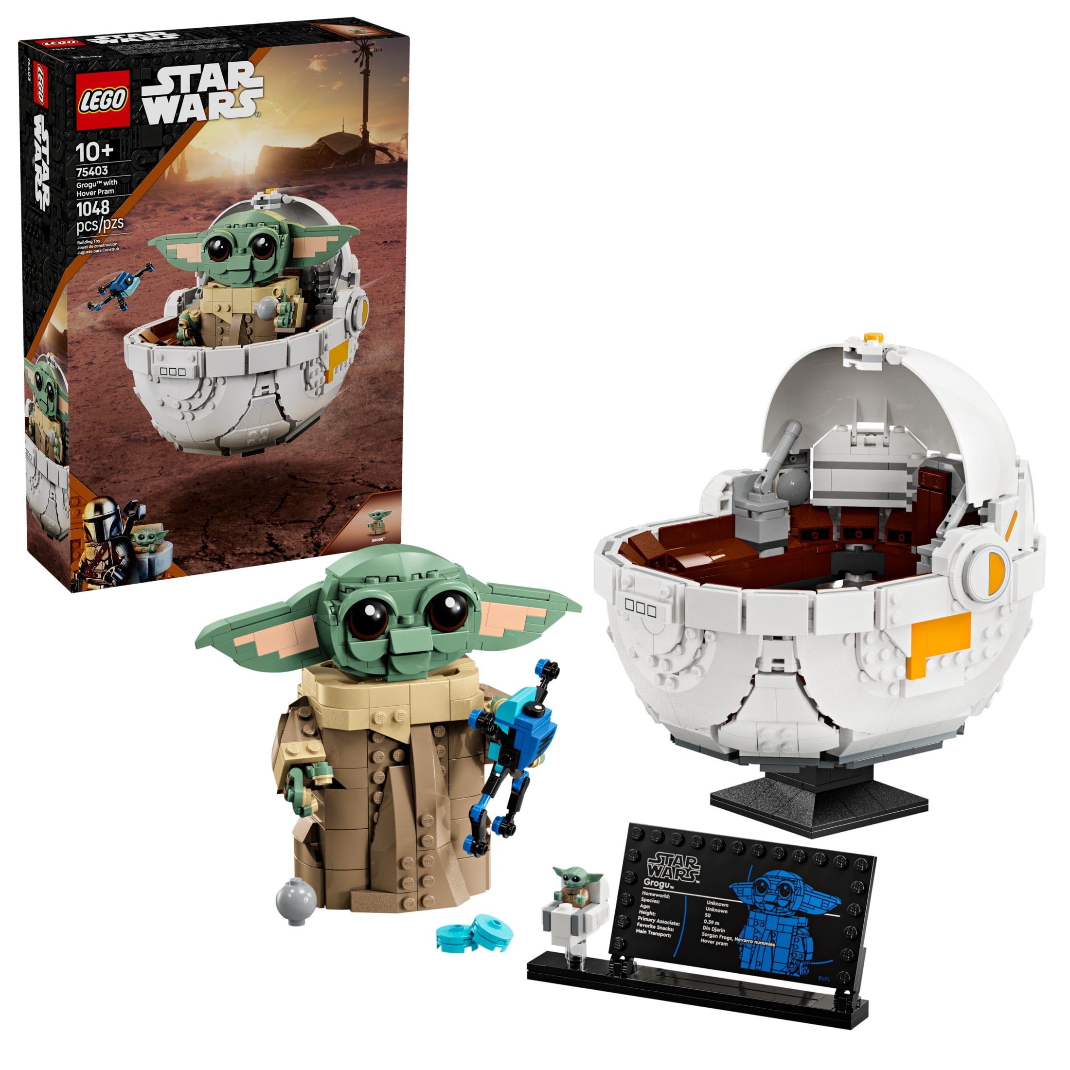 LEGO Star Wars Grogu with Hover Pram Building Toy Set - Star Wars Toy for Kids, Boys & Girls, Ages 10+ - Gift for Christmas - 75403