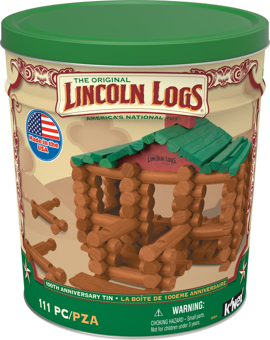 Lincoln Logs 100th Anniversary 111-Piece Collectible Tin