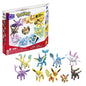 MEGA Pokemon Action Figure Building Toys for Kids, Every Eevee Evolution with 470 Pieces, 9 Poseable Characters, Gift Idea