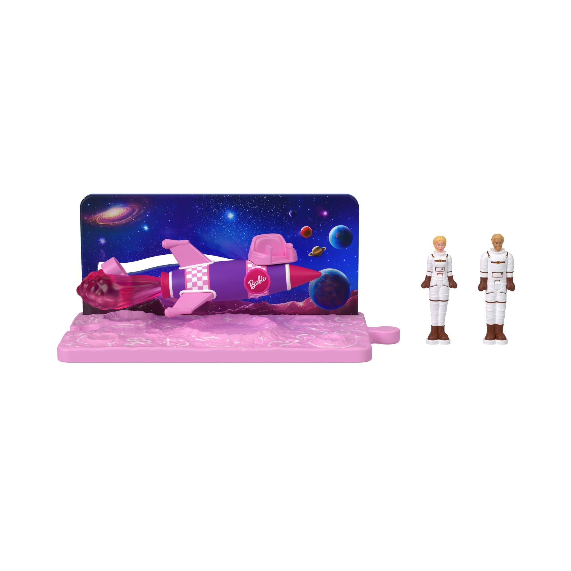 Barbie Mini Barbie Land Barbie The Movie Vehicle Collection, Includes 2 1.5-inch Dolls & Vehicles Inspired by the Film