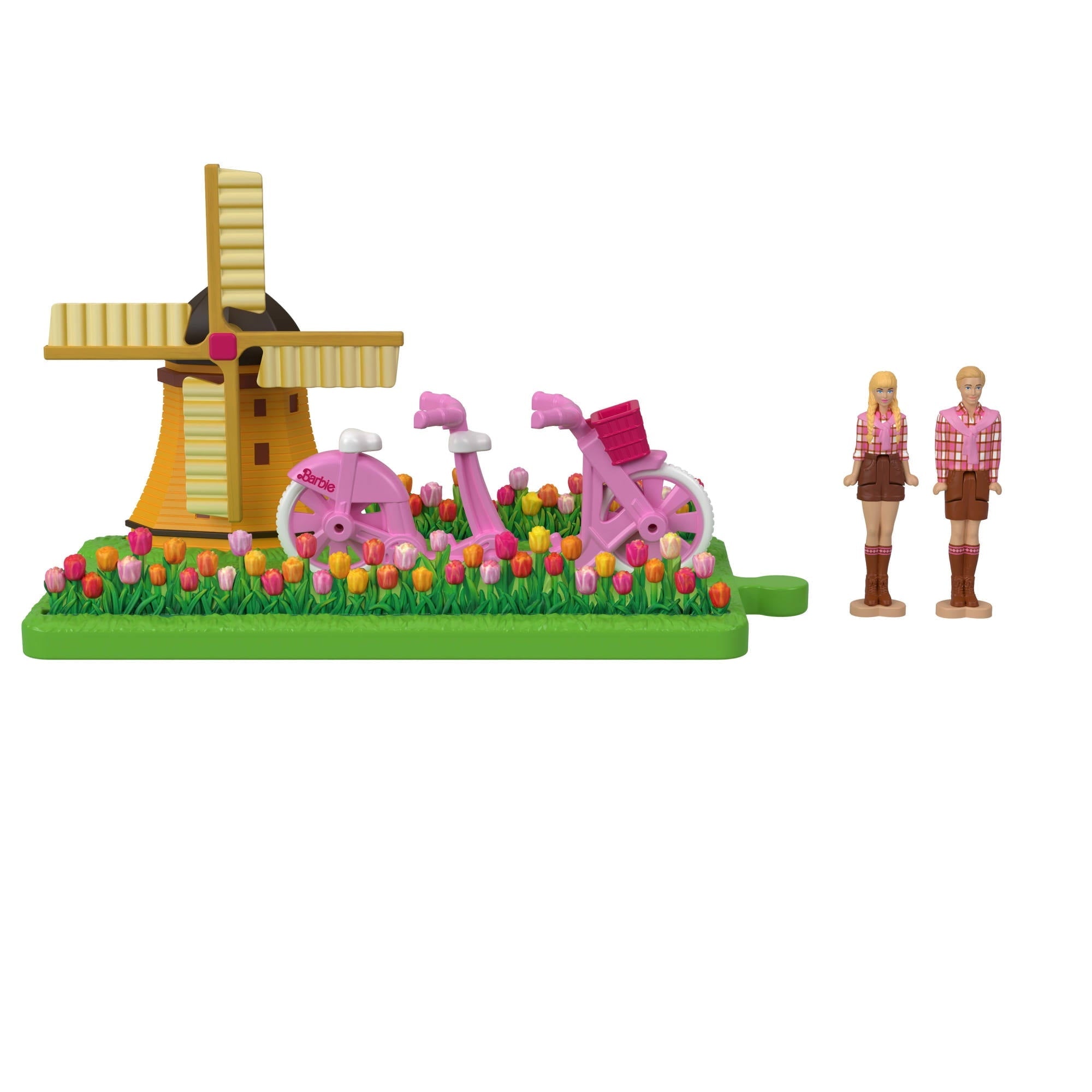 Barbie Mini Barbie Land Barbie The Movie Vehicle Collection, Includes 2 1.5-inch Dolls & Vehicles Inspired by the Film