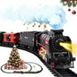 PayUSD Train Set Electric Train Toys Set for Boys Under Christmas Tree with Sounds Light Rechargeable Steam Cargo Cars Tracks for Kids Toy Indoor Toddlers Xmas Gift