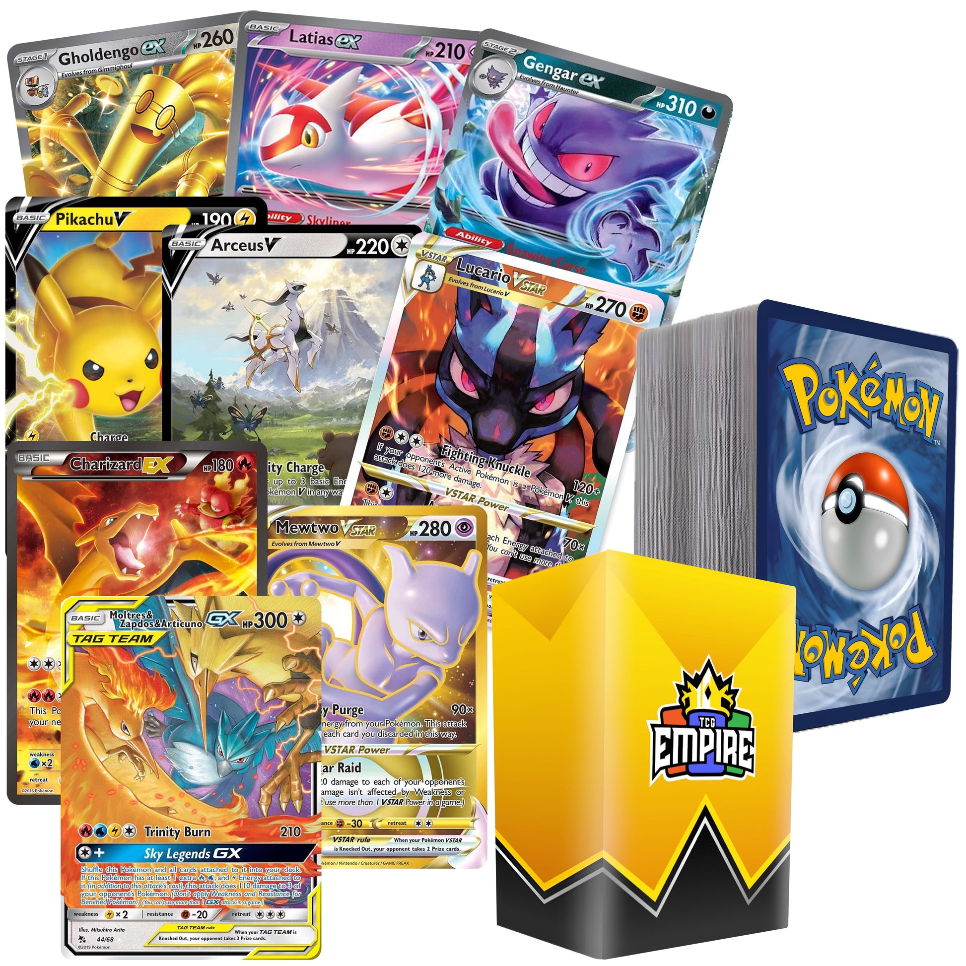 Pokémon Triple Power Ultra Rare Battle Bundle | 100+ Pokémon Cards | 3x Double or Ultra Rares Guaranteed! | Holos & Rares Included | TCG Empire Storage Box
