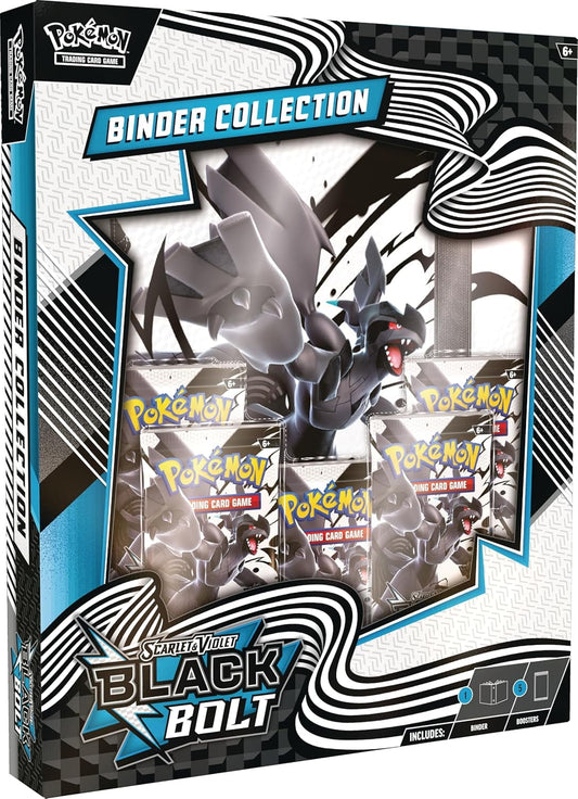 Pokemon TCG Scarlet & Violet 10.5 Black Bolt Binder Collection Box, 5 Packs