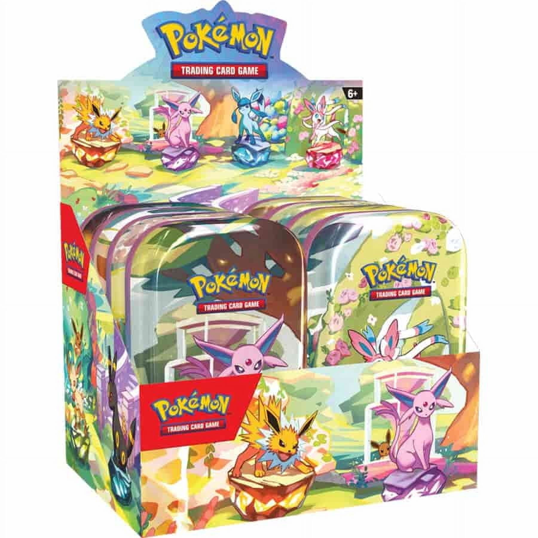 Pokemon TCG: Scarlet & Violet—Prismatic Evolutions Mini Tin Display Box | 8 Tins Included!