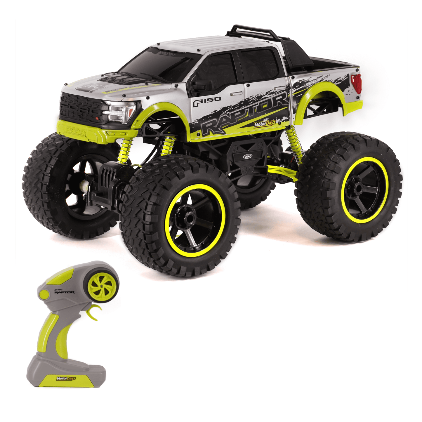 Motor Dayz (1:10) Ford F-150 Heavy Metal Remote Control 4X4 Truck, R2-10T89U-SV, Child