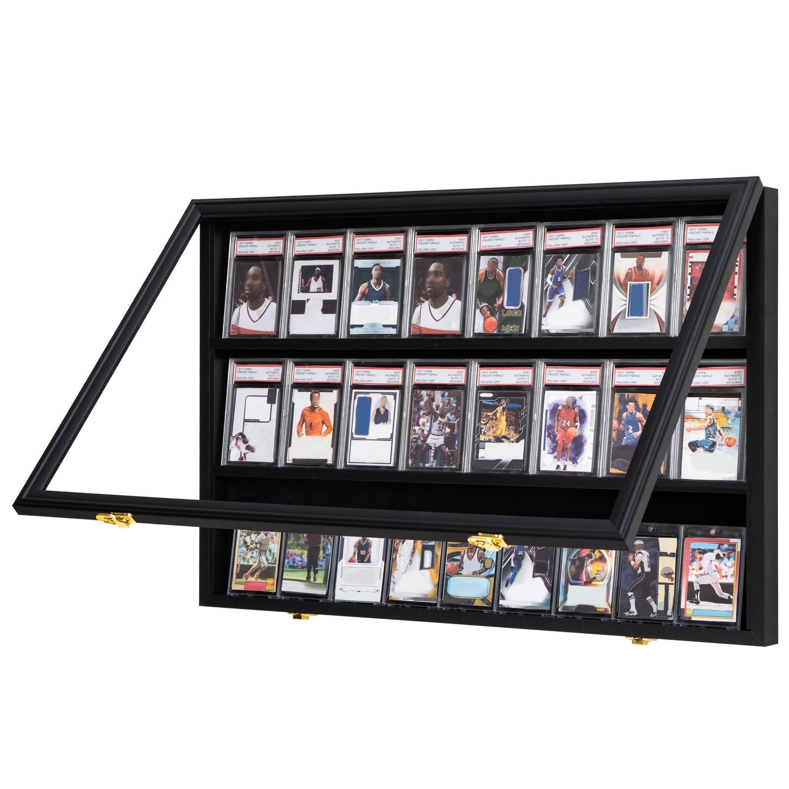 Wall Mount Display Case with UV Protection Acrylic Door, 22.1" H x 24.8" L x 2.1"