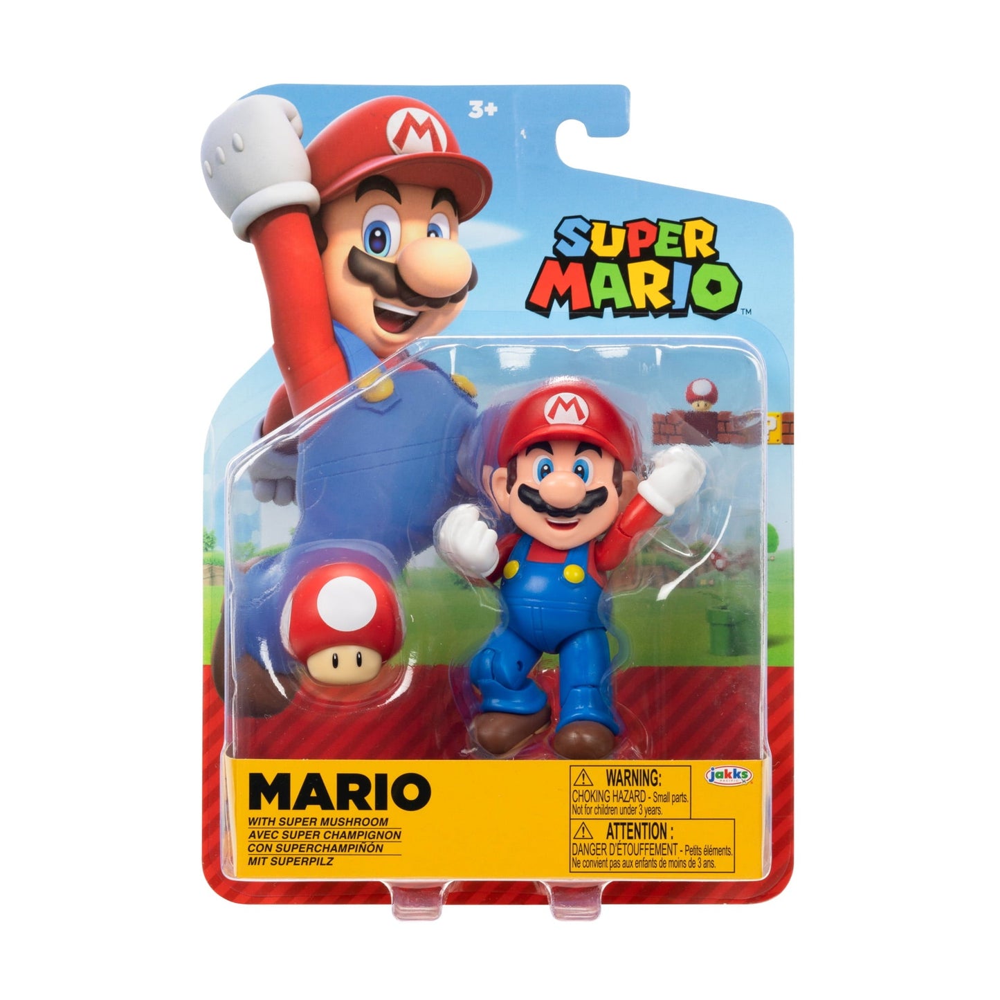 Super Mario 4" Figure - Mario w/Red Power Up
