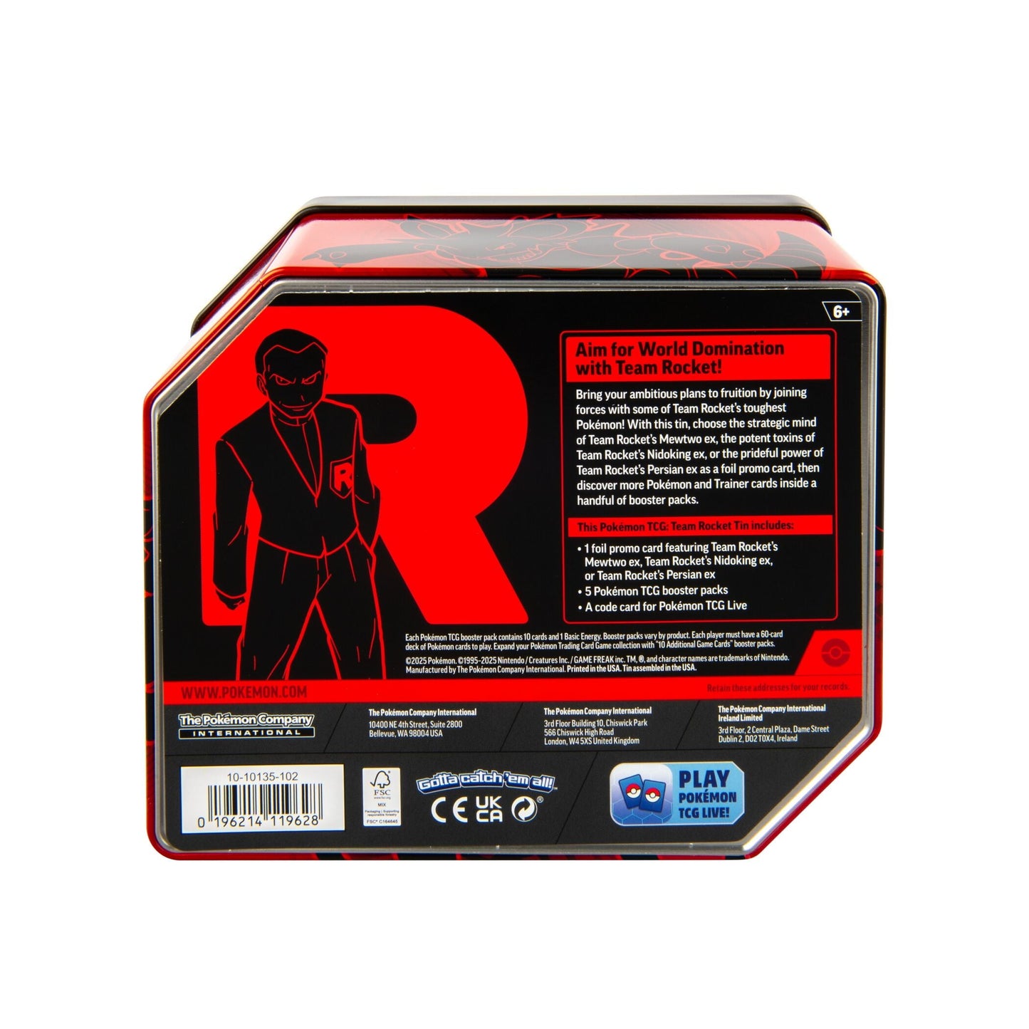 Pokemon Fall Team Rockets Tin