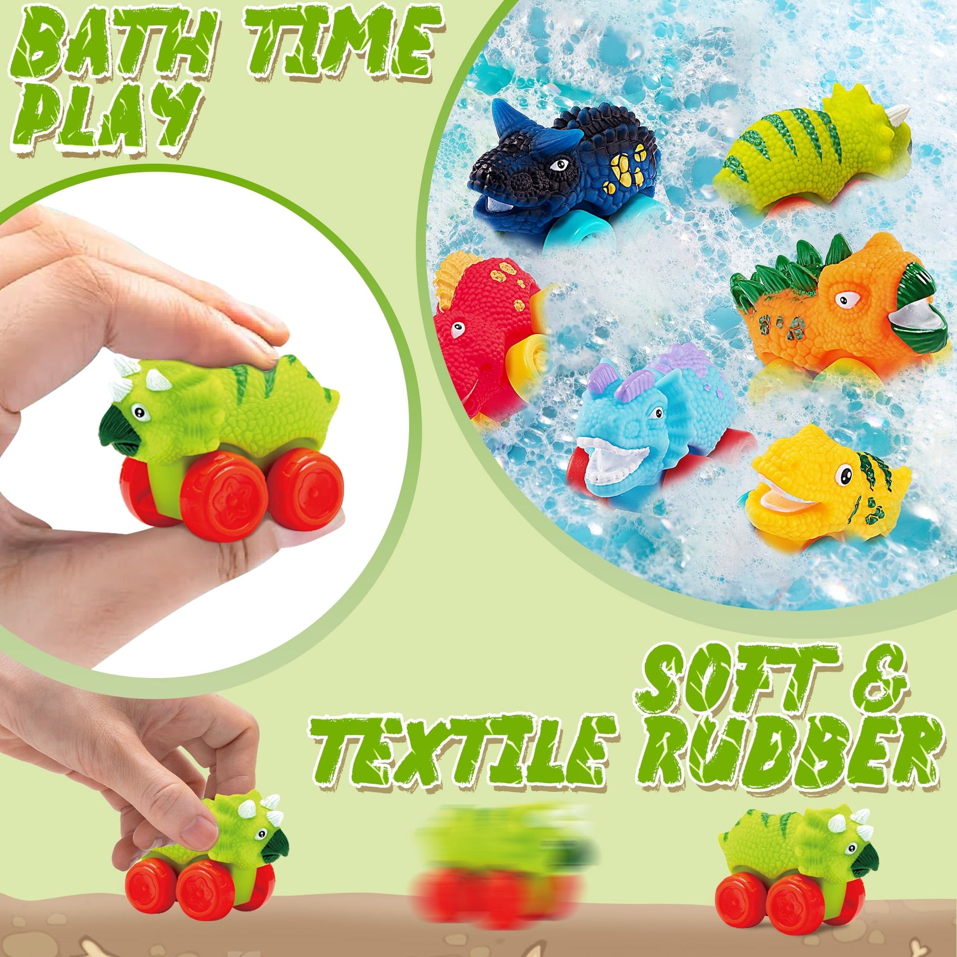 Joyfy Dinosaur Truck Toys with Music & Lights for Kids 2-4, Carrier Truck Toys with 6 Rubber Car Vehicles, Christmas Birthday Gifts for Toddler Boy 2 3 4 5 6