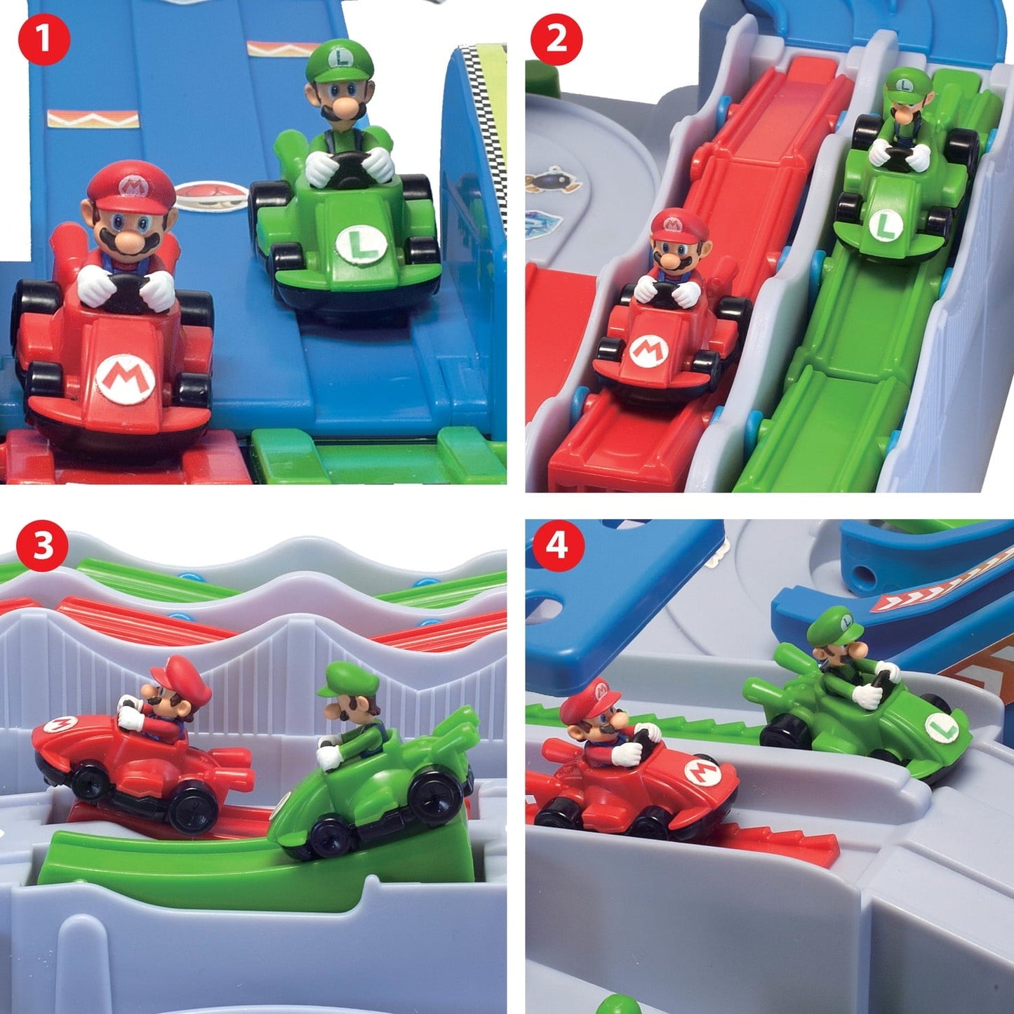 Epoch Games Super Mario Kart Racing Deluxe, Challenging Obstacle Course Track with Collectible Super Mario Kart Figures