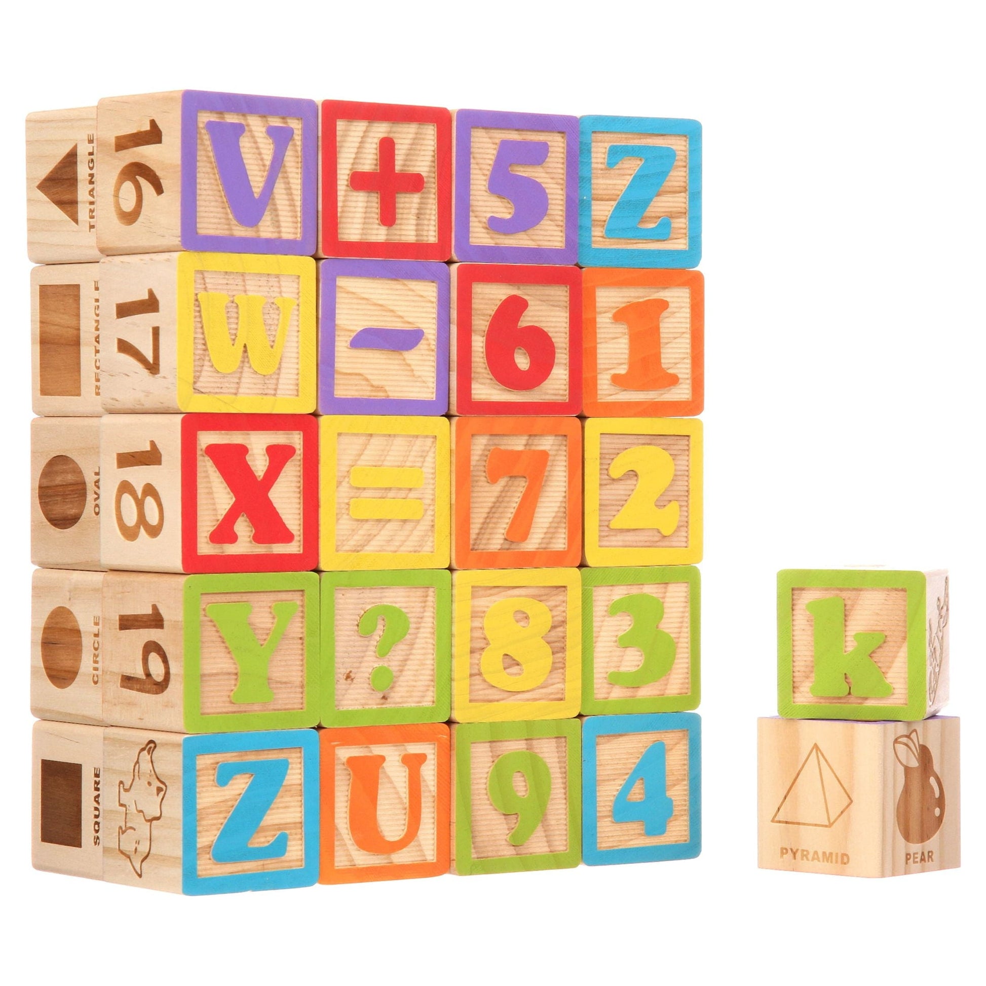 Spark Create Imagine ABC Wooden Blocks, 40 Pieces, Baby and Toddler Toys for Ages 18 months and older