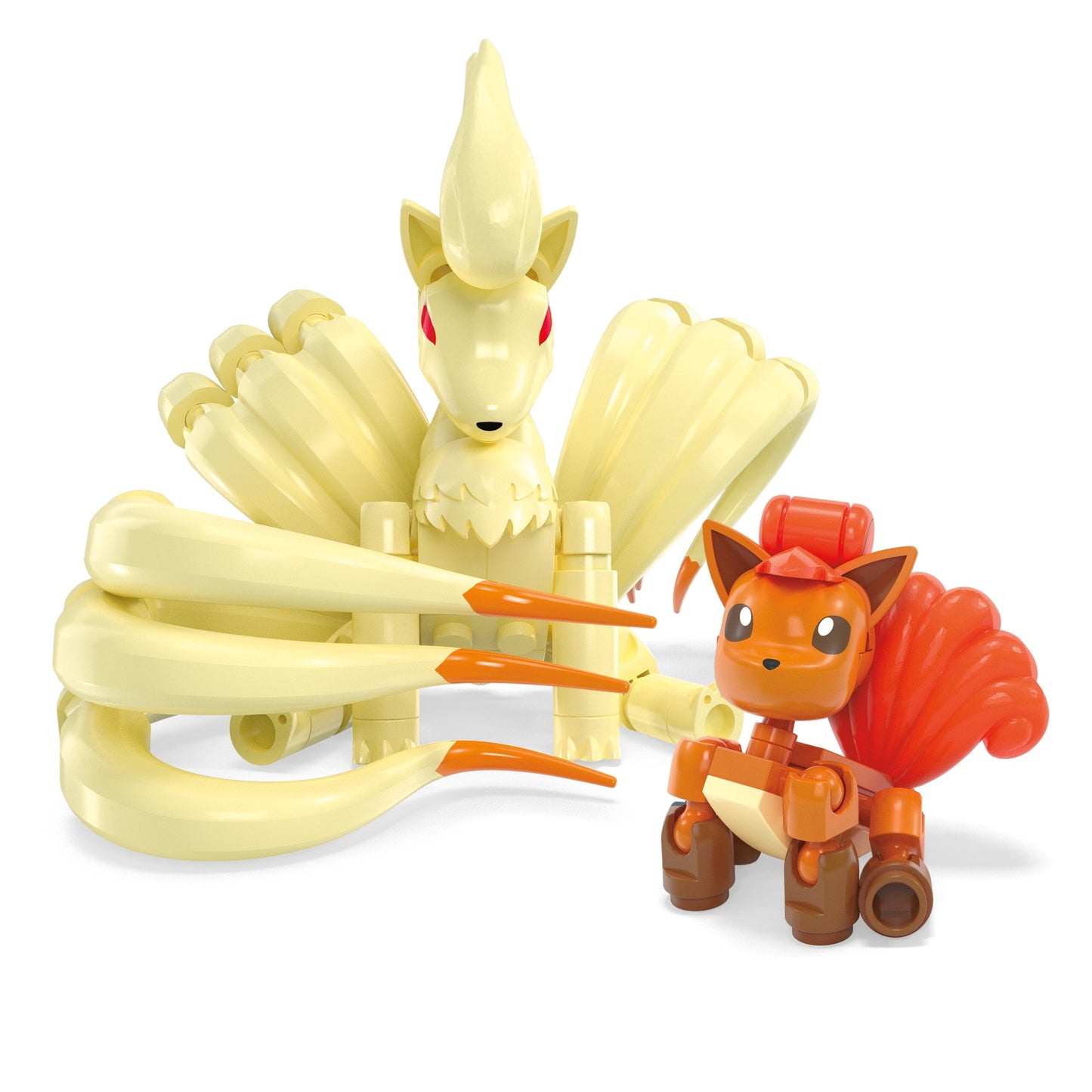 MEGA Pokemon Vulpix Evolution Set (145 Pieces) with 2 Poseable Action Figures for Kids