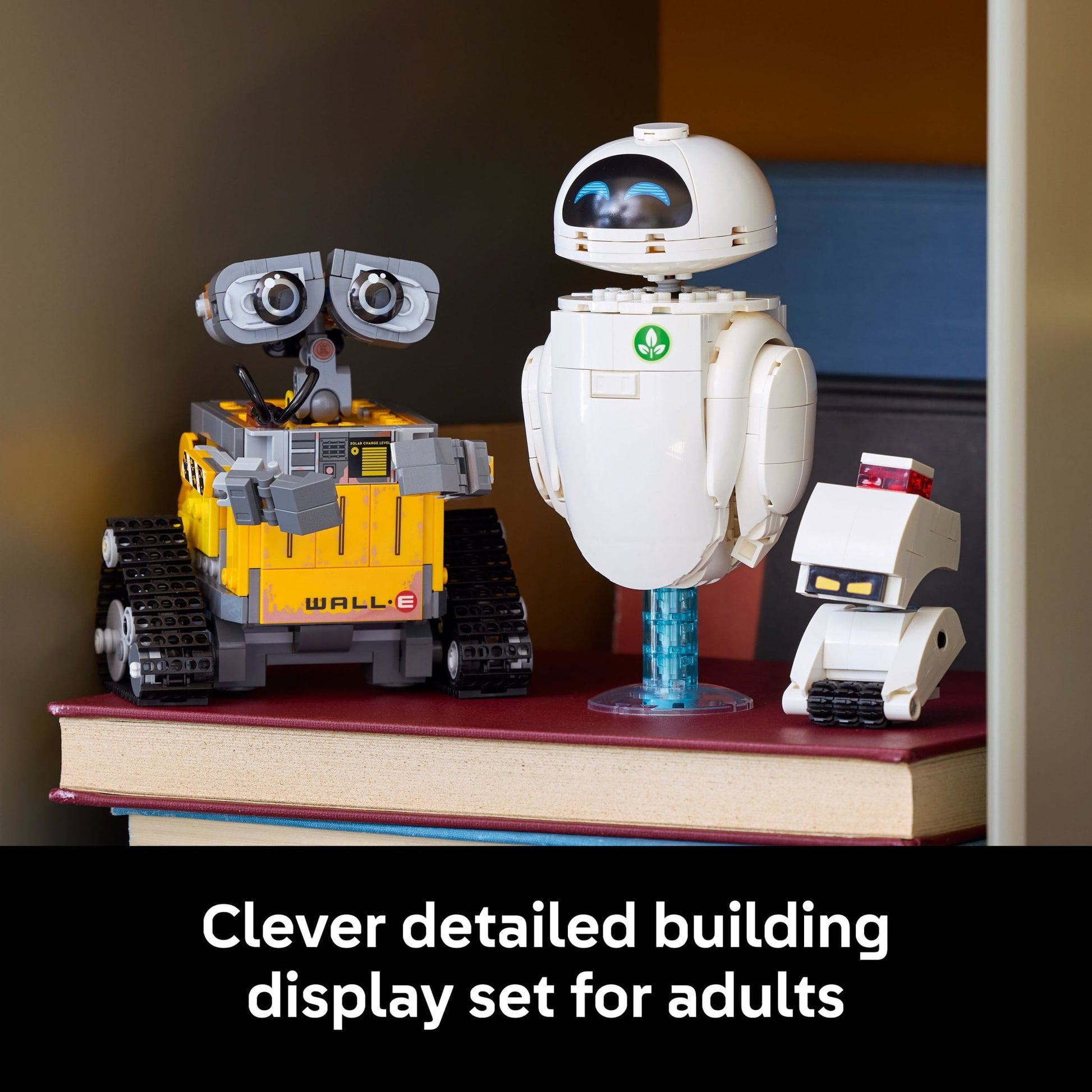 LEGO Disney Pixar Wall-E & EVE Building Set for Adults, Ages 18+ - Home Office, Book Shelf, or Room Decor for Disney Fans - Gift for Christmas- 43279