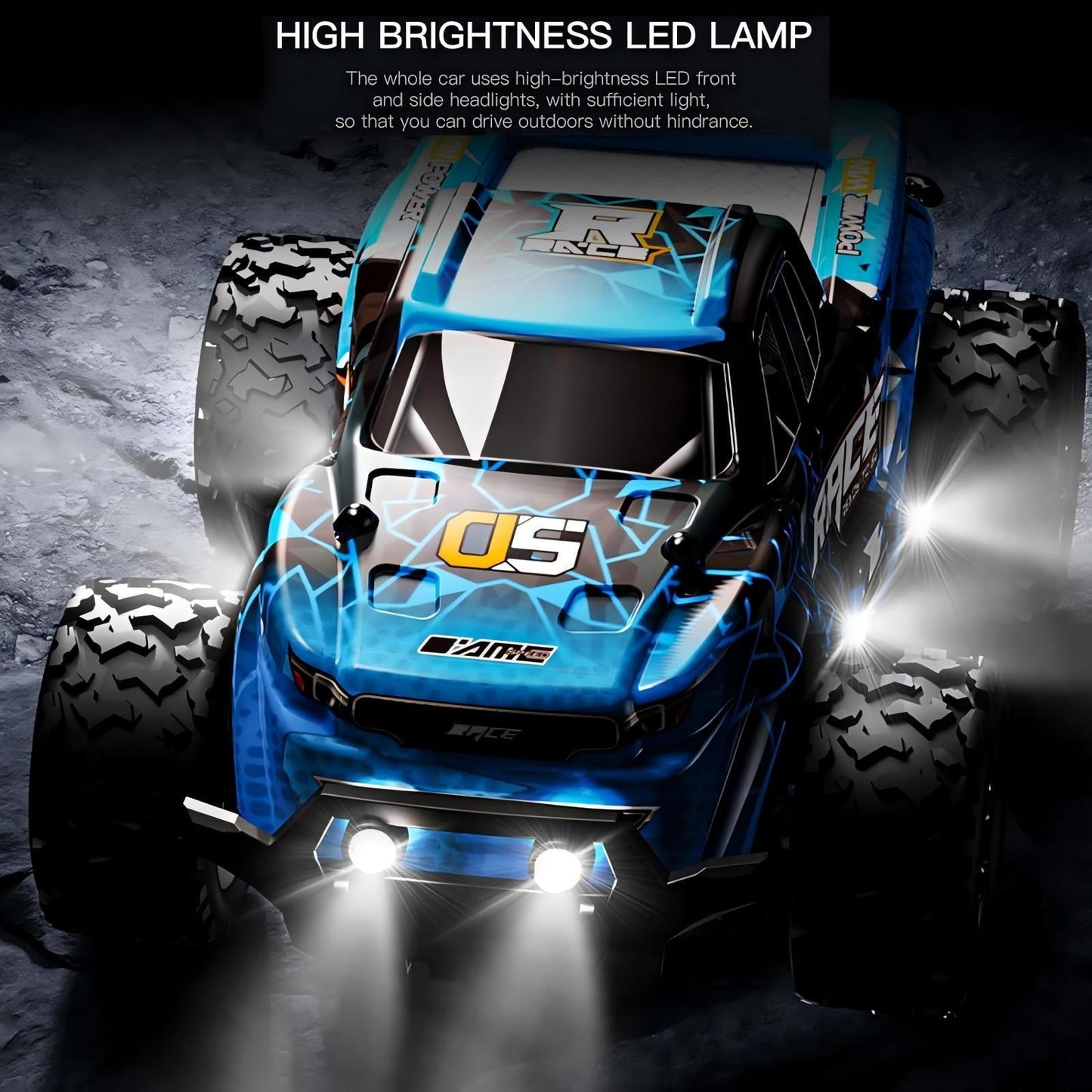 ZOGYMOZ 1:20 Scale Remote Control Car - High Speed 20KM/H RC Monster Truck, 2.4GHz Off-Road Racing Toy, 2WD All-Terrain Vehicle for Kids Boys