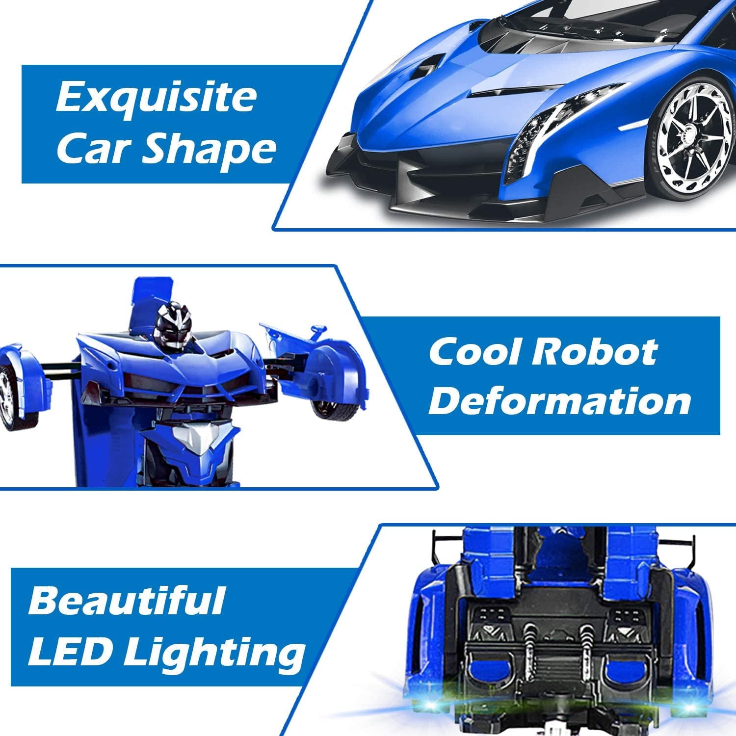 Remote Control Cars, Transform Car Robot, RC Cars for Kids, Boys Gifts Ages 4 5 6 7 8 9 10 11 Year Old Gift