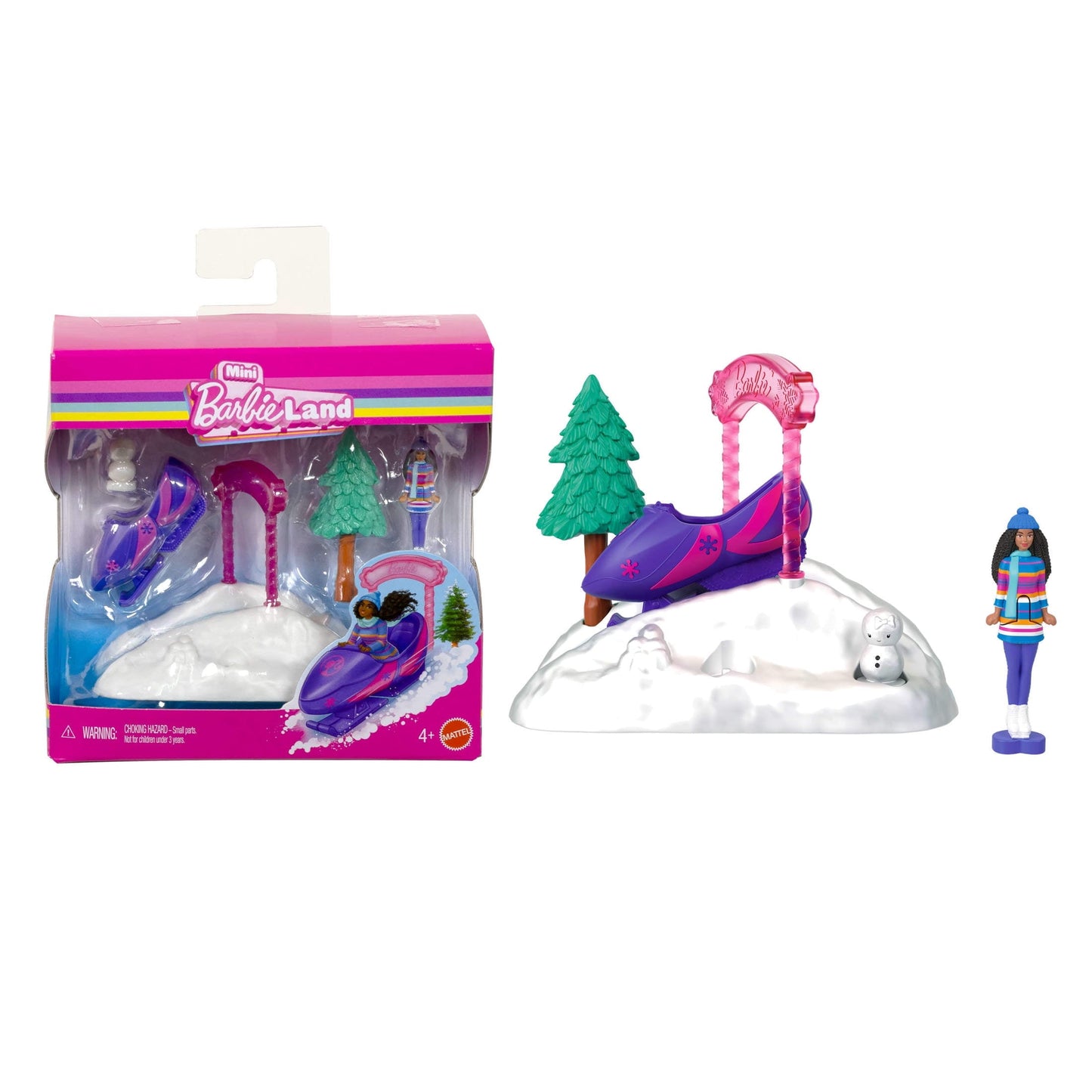 Barbie Mini Barbie Land Doll & Vehicle Set Assortment, 1.5-inch Dolls & Iconic Toy Vehicles