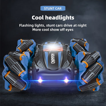 kibhous RC Stunt Car, 360° Spins Remote Control Car, 4WD RC Car with Lights Toy Gift for Boys Girls Kids