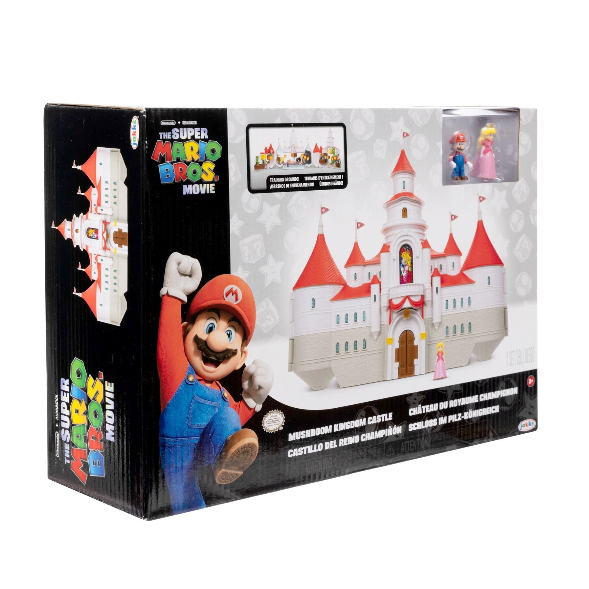 The Super Mario Bros. Movie Mushroom Kingdom Castle Playset with Mini Mario and Peach Action Figures