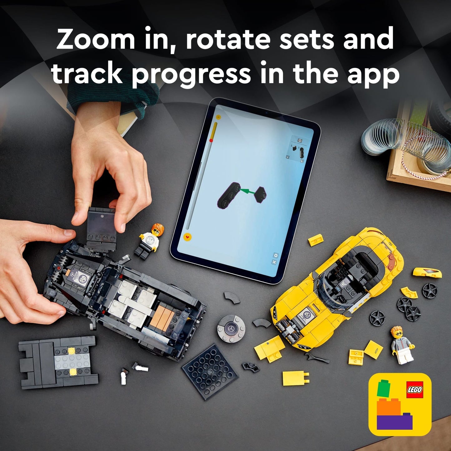 LEGO Speed Champions Mercedes-AMG G 63 & Mercedes-AMG SL 63 F1 Toy Car Formula 1 Vehicle Set for Kids 2 Building Sets 2 Driver Minifigures Convertible Toy