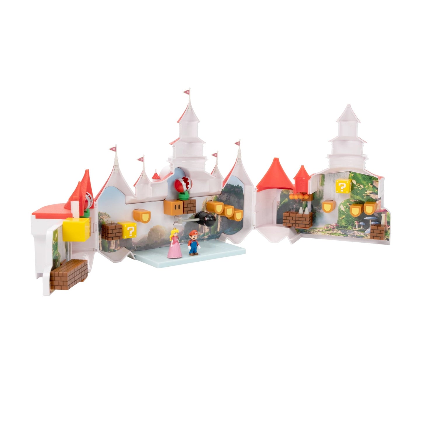 The Super Mario Bros. Movie Mushroom Kingdom Castle Playset with Mini Mario and Peach Action Figures