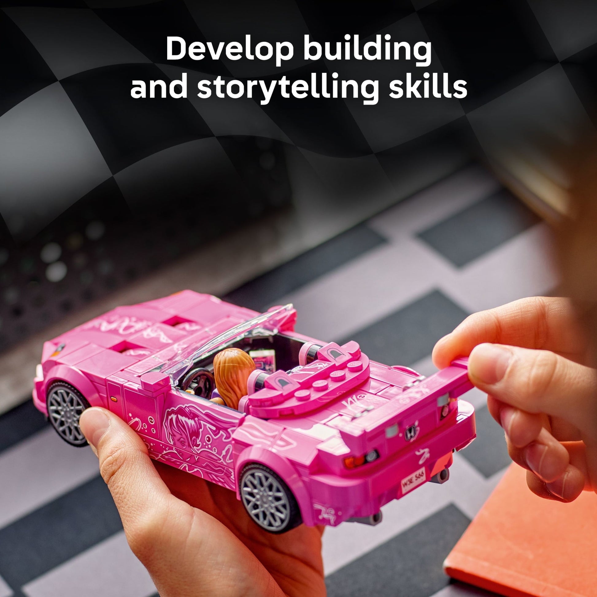 LEGO Speed Champions 2 Fast 2 Furious Honda S2000 Car Toy for Kids, Boys, and Girls, Ages 9+ - Gift for Christmas for Race Car and Movie Fans - Includes Suki Minifigure - 77241