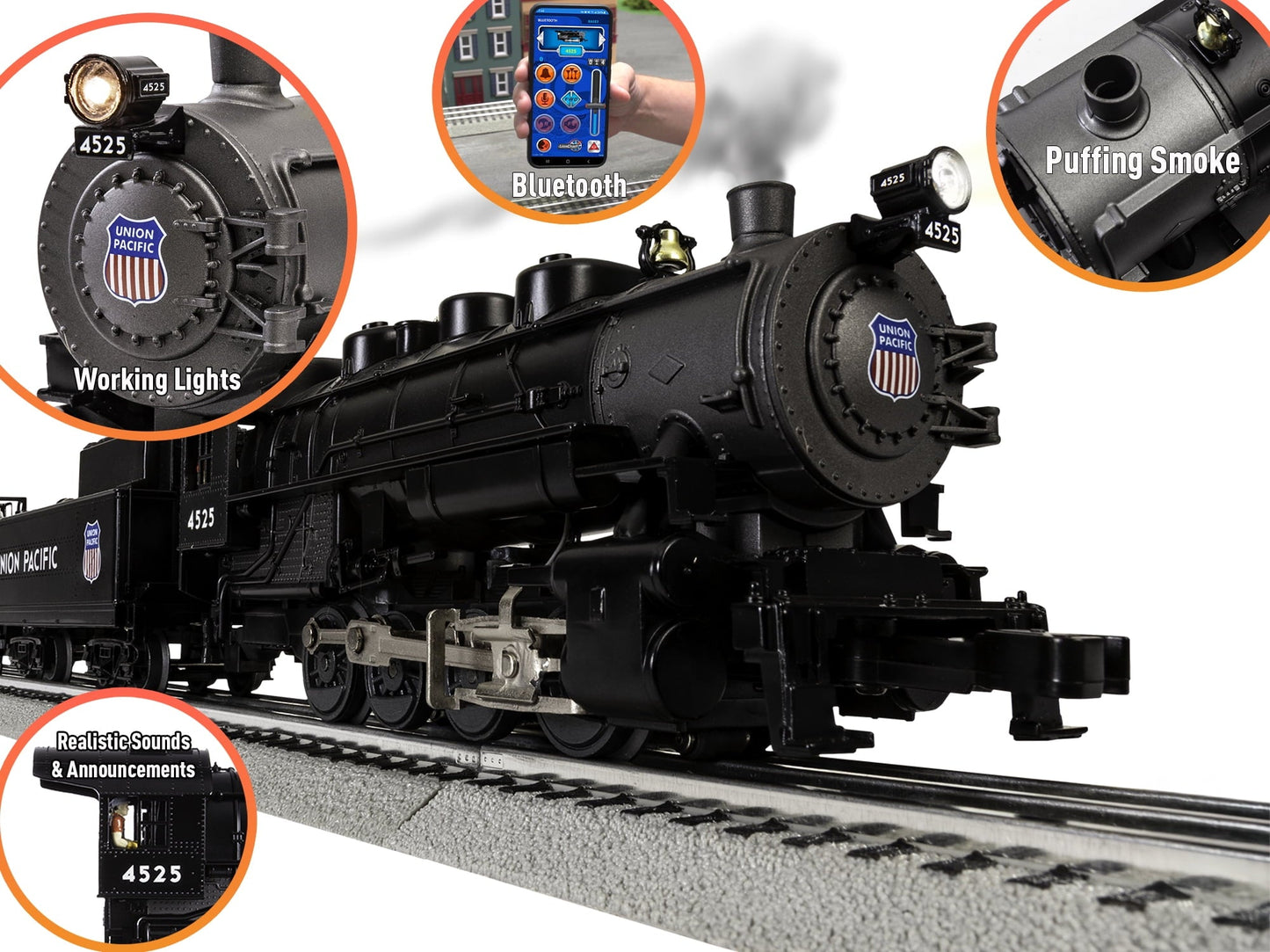 Lionel Union Pacific Flyer LionChief O Gauge Train Set with Bluetooth 5.0 and Remote for Ages 14+