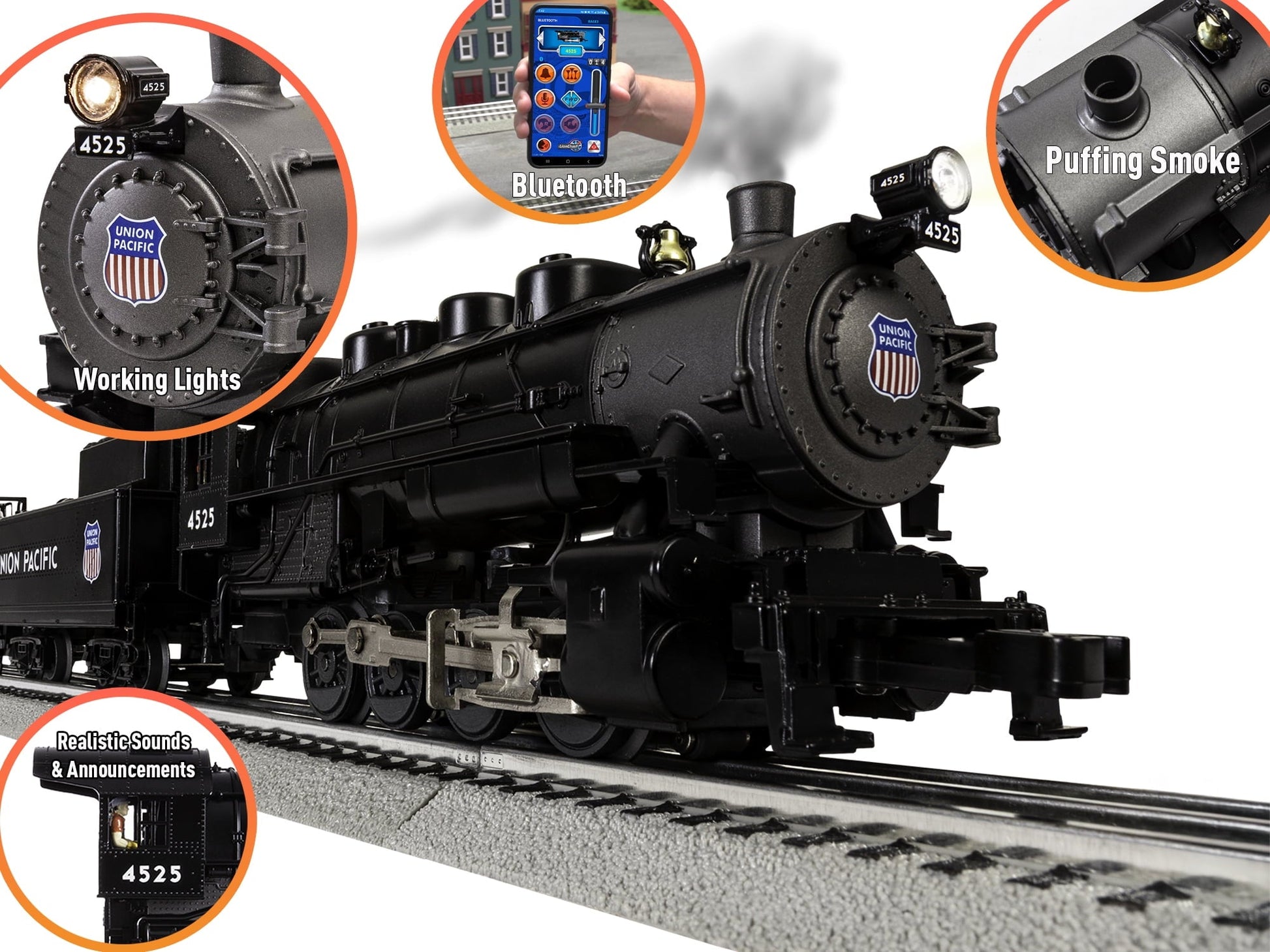 Lionel Union Pacific Flyer LionChief O Gauge Train Set with Bluetooth 5.0 and Remote for Ages 14+