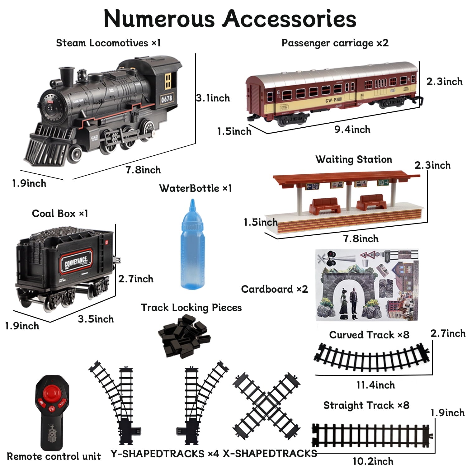 JUGAAD LIFE Train Set for Kids with Remote Control Electric RC Train Toys for Boys Girls Birthday Gifts for Kids 3 4 5 6 7 Years Old