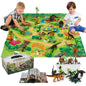Dinosaur Toys with Play Mat & Trees for Toddlers, Realistic Jurassic Dinosaur Figures to Create a Dino World Includes 9 Kinds of Dinosaurs, Gift for Toddlers Boys & Girls (Age 3+)