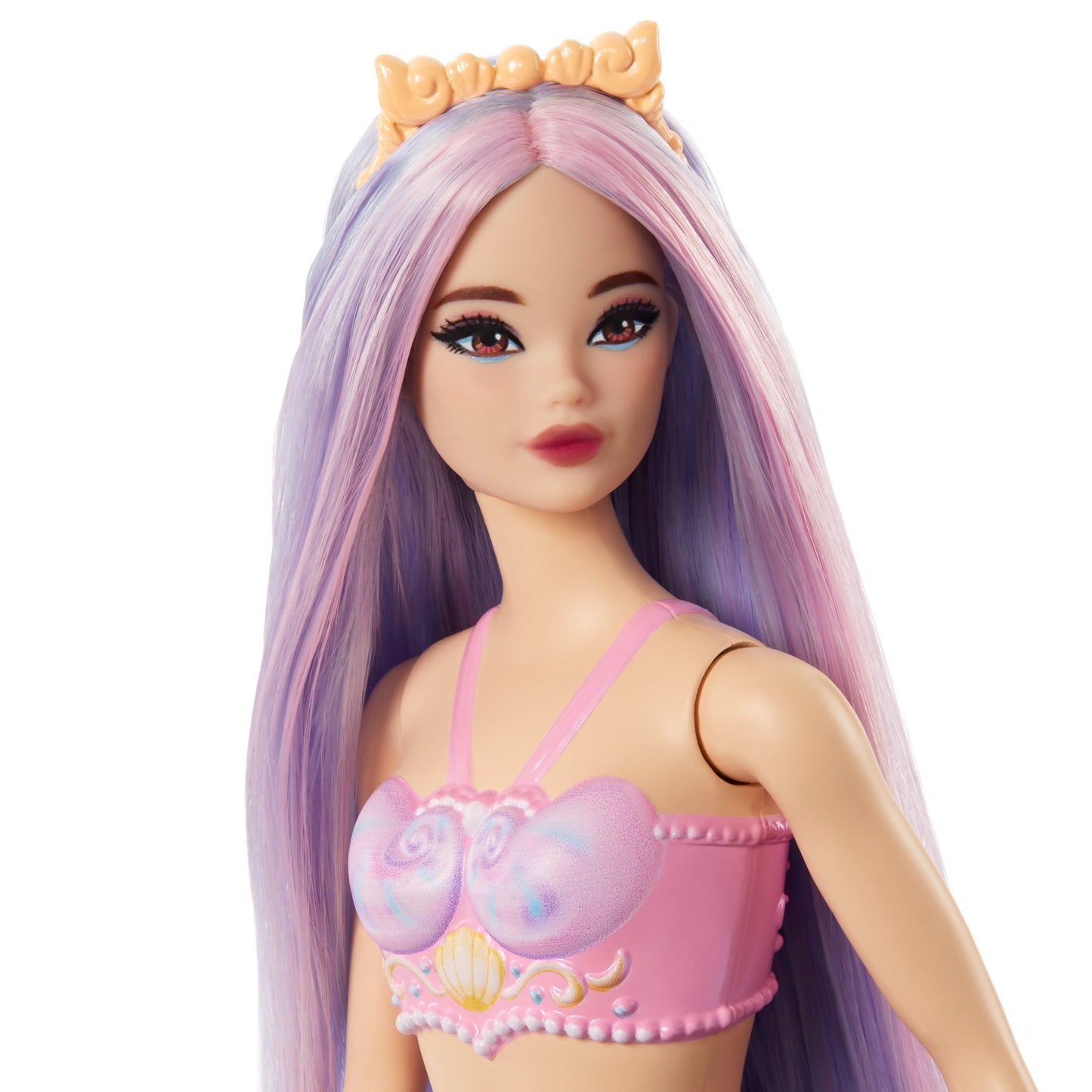 Barbie Mermaid Doll with Pink and Lilac Hair, Purple Tail and Headband Accessory