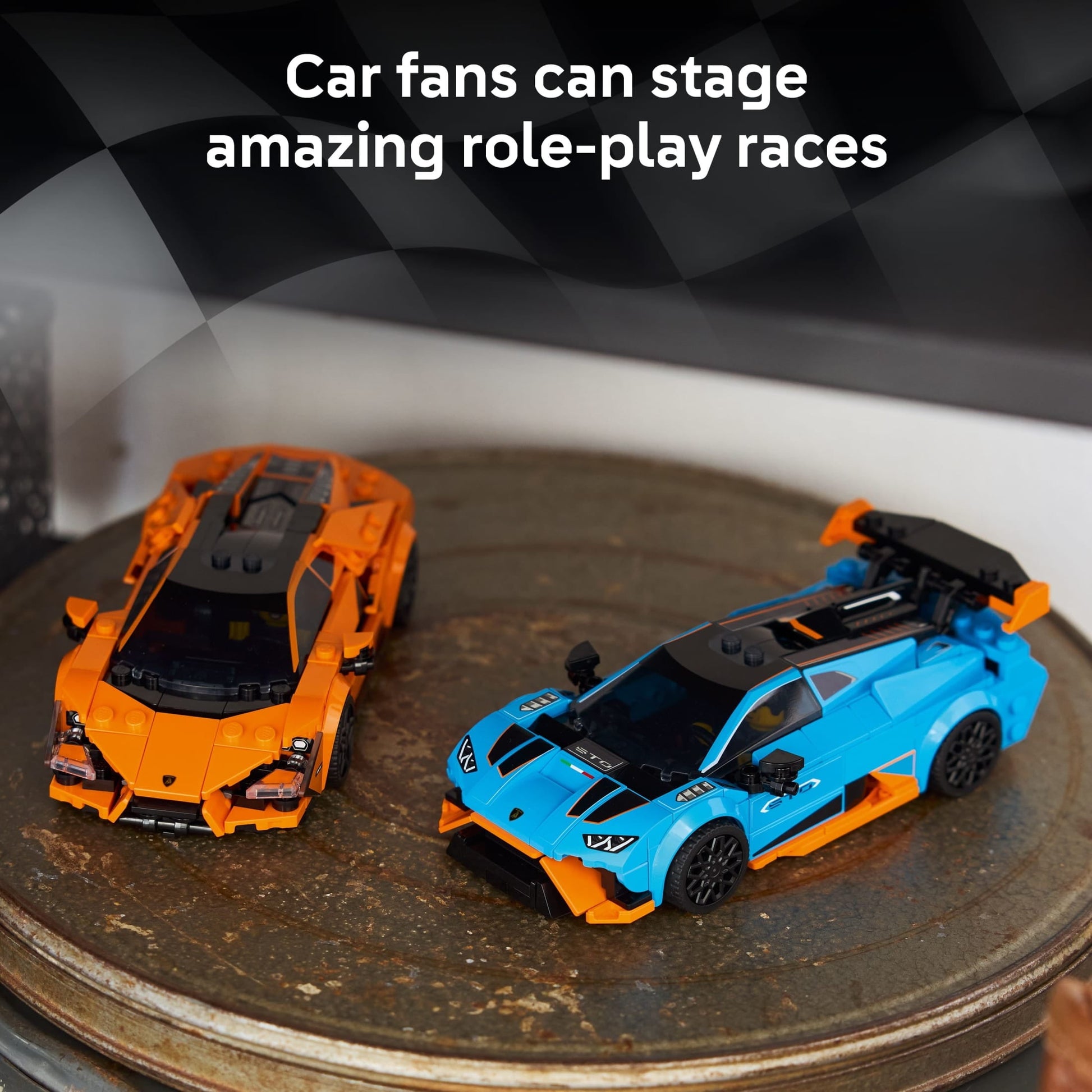 LEGO Speed Champions Lamborghini Revuelto & Huracán STO Car Toys - Building Toy for Pretend Play for Boys & Girls, Ages 10+ - Gift for Christmas - Model Car Kit Display - 77238