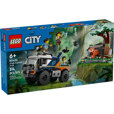 LEGO City Jungle Explorer Off-Road Truck Building Toys - Gift for Christmas - Pretend Play Set for Kids, Boys & Girls, Ages 6+ - W/ 3 Minifigures & Tiger Figure - 60426
