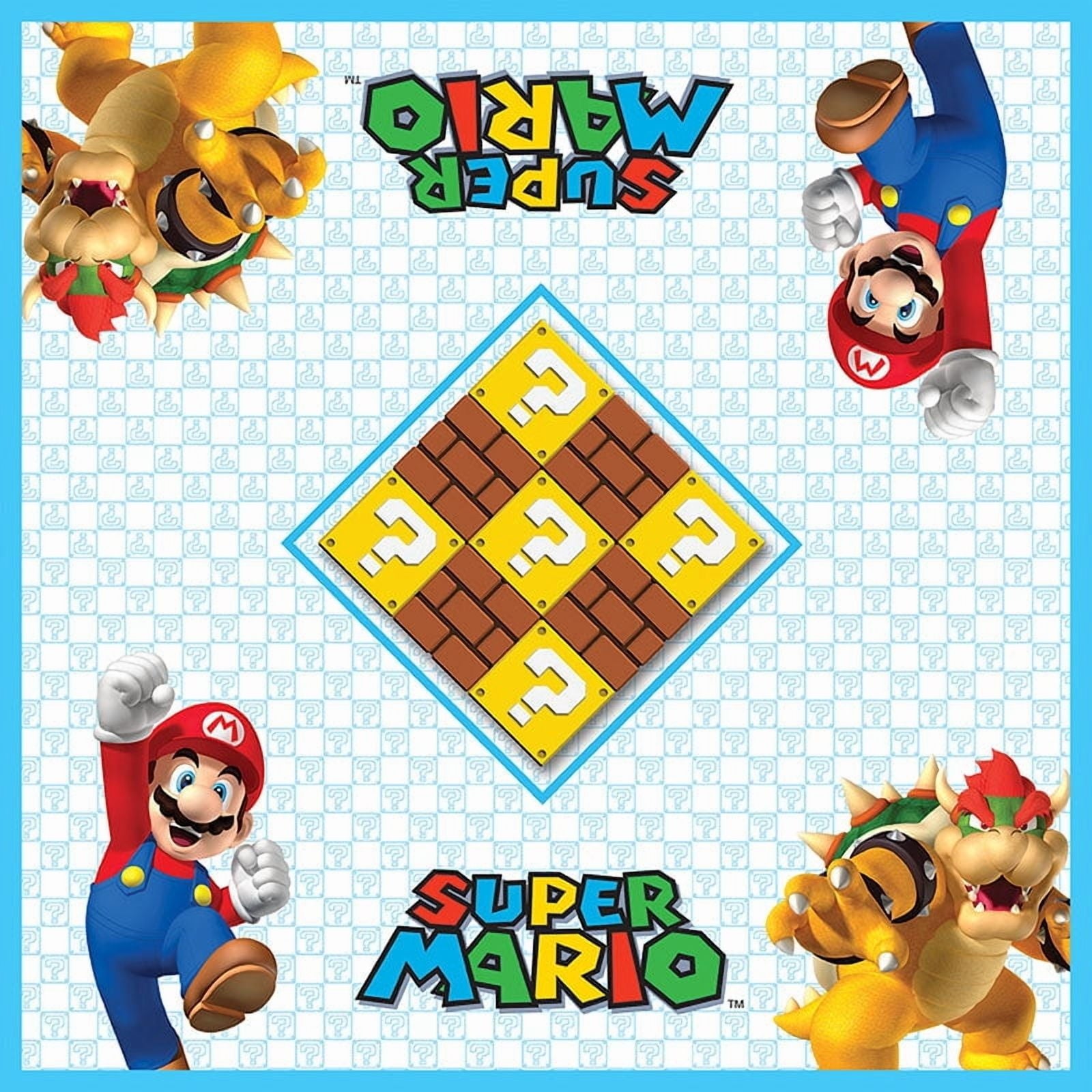 Super Mario™ vs Bowser Checkers & Tic Tac Toe Board Game, by Usaopoly