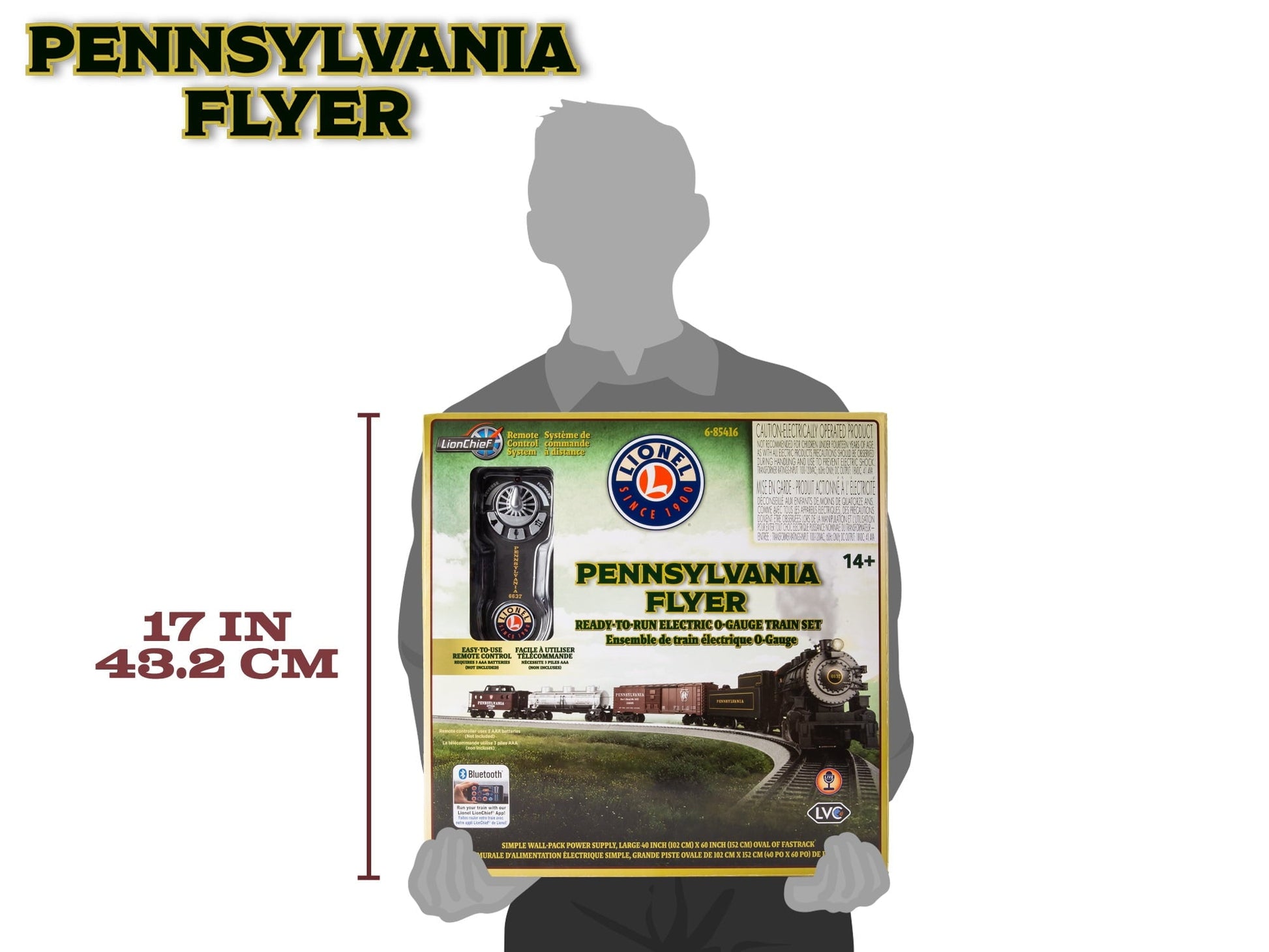 Lionel Pennsylvania Flyer Electric O Gauge Train Set with Remote and Bluetooth 5.0 Capability