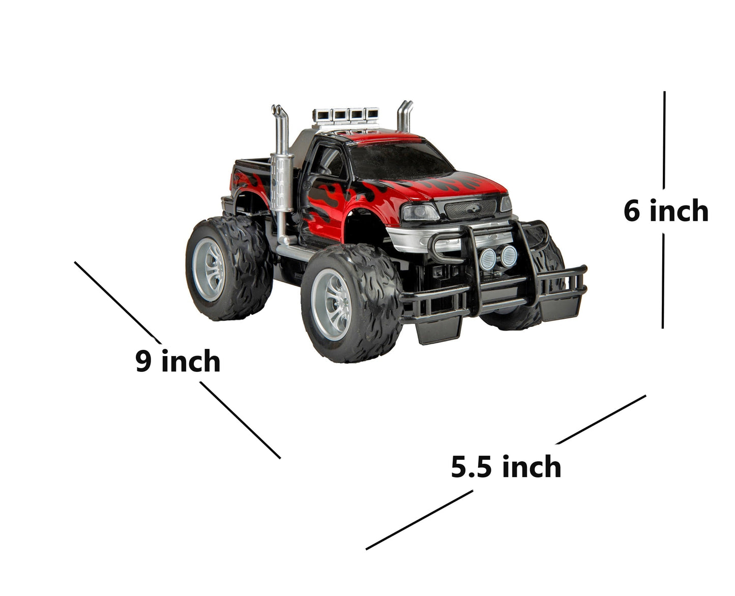 Remote Control Big Wheel Beast Monster Truck Pickup Toy Vehicle 1:16 Scale with Headlights RC Off Road Truck Toy Gift for Boys Kids