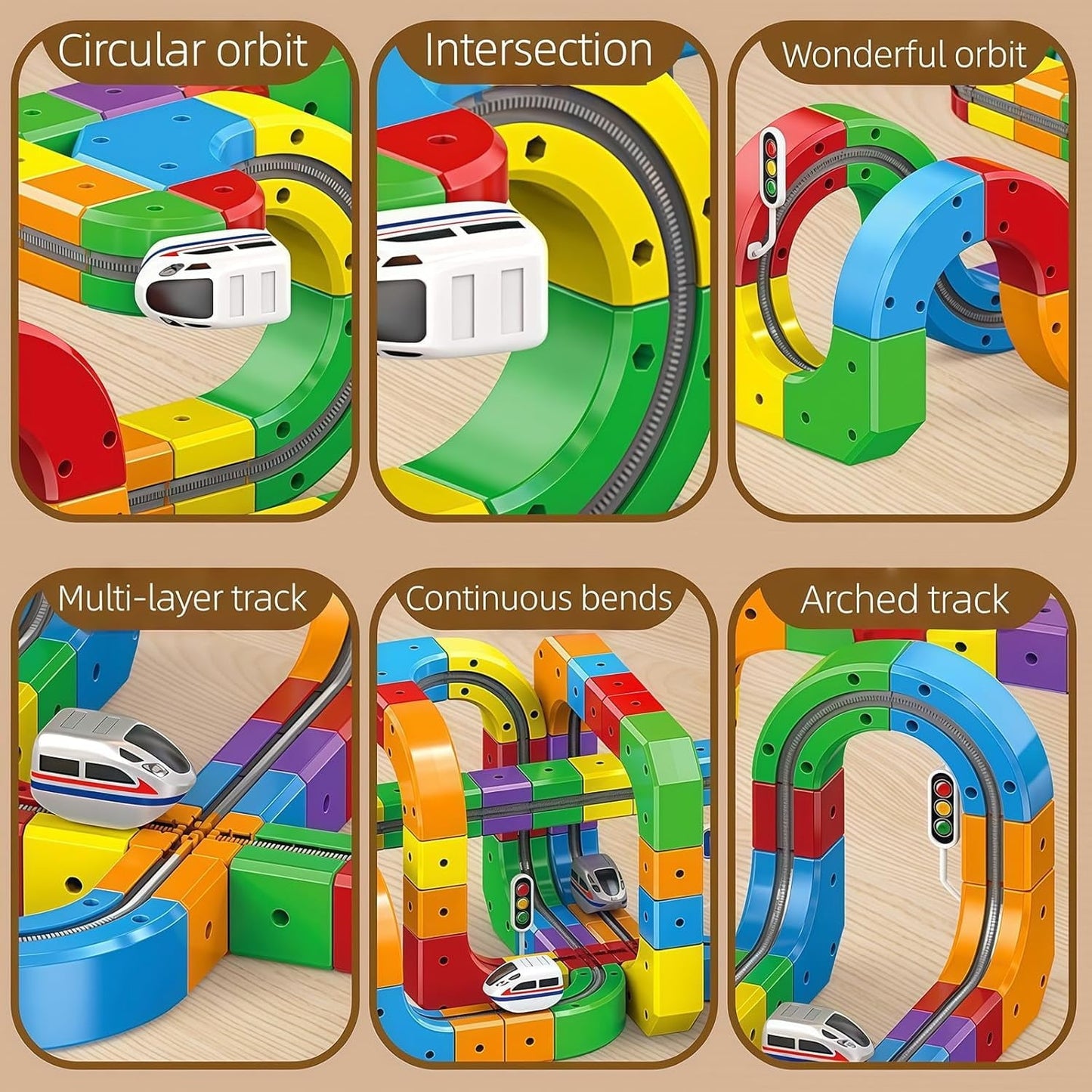 Magnetic Track Car Toys,Flexible Car Track Magnetic Train Set,DIY Race Car Track Building Kits with Train and Traffic Signs,for 4-8 Year Old Boy Toys Boys Girls Birthday Party Gifts (81PCS)