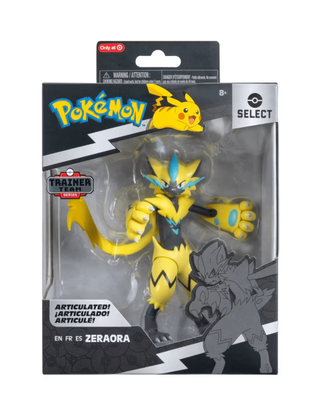 Pokemon Select Zeraora Action Figure, Legendary Pokemon Toy, Made in USA, New