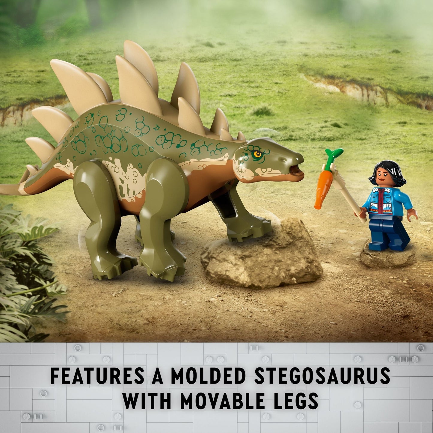 LEGO Jurassic World Dinosaur Missions: Stegosaurus Discovery Building Set, Jurassic World Toy for Kids with 2 Minifigures and 2 Dinosaur Toys, Birthday Gift for 6 Year Old Boys and Girls, 76965