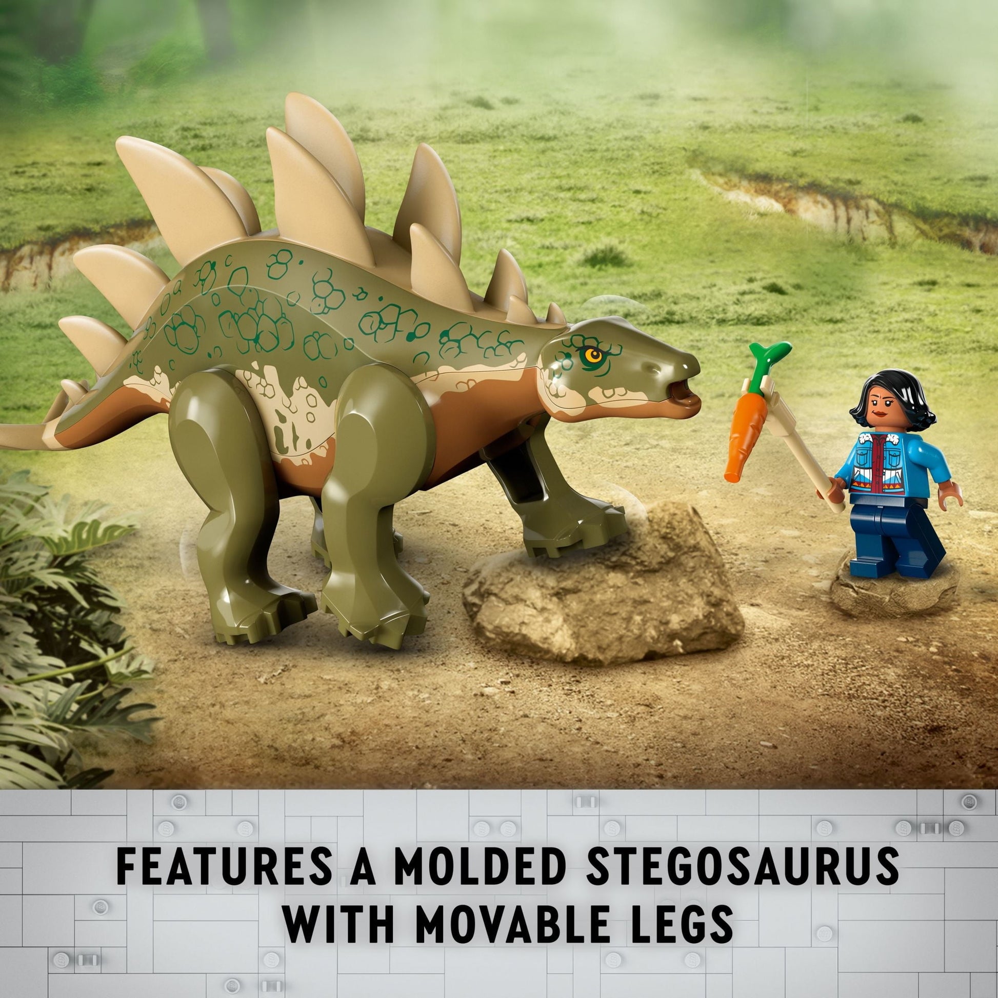 LEGO Jurassic World Dinosaur Missions: Stegosaurus Discovery Building Set, Jurassic World Toy for Kids with 2 Minifigures and 2 Dinosaur Toys, Birthday Gift for 6 Year Old Boys and Girls, 76965